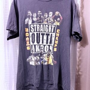NBA Straight Outta Akron Black Graphic T-Shirt